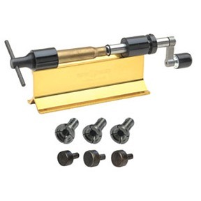 Forster's Classic Case Trimmer Kit offers precision trimming for over 300 big bore calibers, including pilots and collets for versatile reloading.