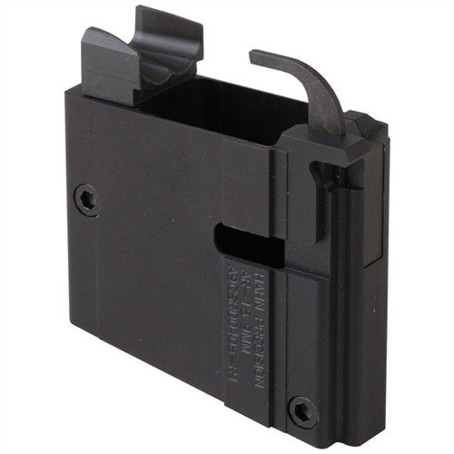 Hahn's 9mm Conversion Block ensures reliable function, smooth mag changes, and minimizes carbon buildup, perfect for AR-15/M16 with Colt magazines.