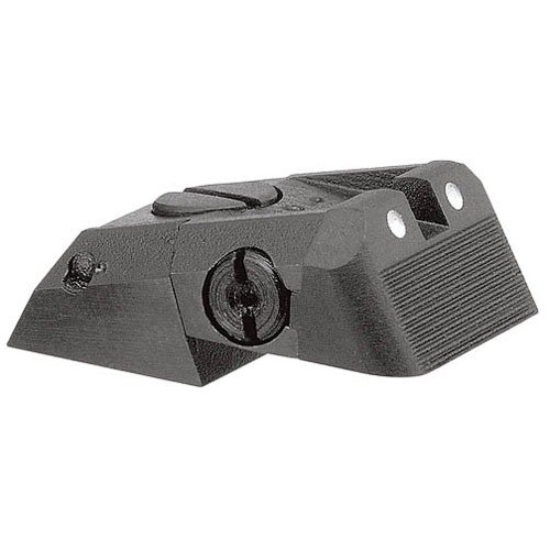KENSIGHT 1911 Adjustable Defensive White Dot Rear Sight offers low-profile design for concealed carry, click-adjustable windage and elevation, and durable 4140 steel construction.
