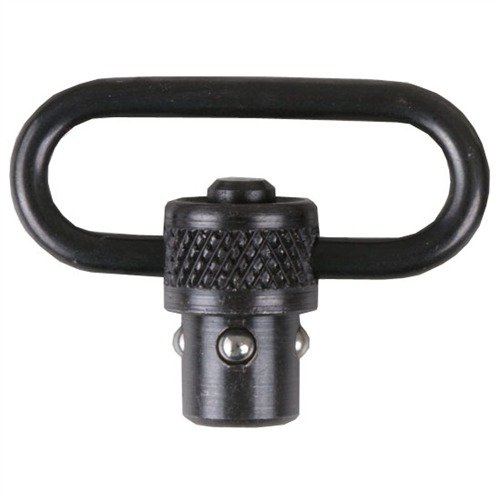 AR-15/CAR-15 QUICK DETACH SWIVEL offers reliable sling attachment with smooth push-button, 360° rotation, and durable steel construction for all-day comfort.