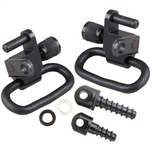 GROVTEC US RIFLE SLING SWIVEL SETS are all-steel, quick-release, and made in the U.S.A., ensuring durability without plastic parts for reliable performance.