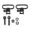 Grovtec US rifle sling swivels are all-steel, durable, and feature a quick-detach system for easy use across multiple rifles, ensuring reliability in the field.