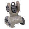 Rugged AR-15 flip-up rear sight offers reliable backup, easy deployment, same height as factory sights, and secure mounting on Picatinny rails for enhanced shooting.
