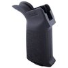 Magpul MOE Grip offers a durable, ergonomic design with a secure grasp, crackle texture, and beavertail for improved comfort and control during shooting.