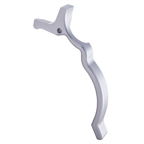 Tactical Solutions 10/22 Extended Magazine Release offers a 3" lever with finger grooves for easy use, even with gloves, made from durable aircraft-grade aluminum.