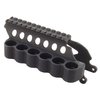 Rugged aluminum shotshell holder securely attaches to Remington shotguns, providing quick access to 6 extra shells for fast tactical reloads.