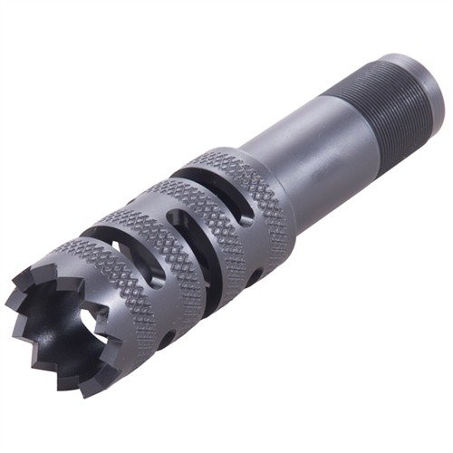 Multi-purpose 12GA Tactical Rem Choke tube enhances performance with slugs, buckshot, and breaching rounds; precision machined for easy use and durability.