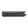 AR-15 RIS II handguard offers a free-floating design for M4A1, full-length Picatinny rails for accessories, and easy M203 installation, enhancing versatility.