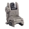AR-15 MBUS GEN 2 Tactical Rear Sight offers instant deployment, low-profile design, and windage adjustment, fitting any Picatinny rail for reliable backup sighting.