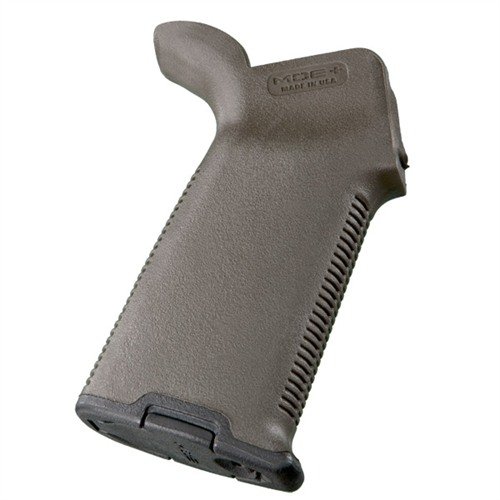 MOE+ Grip offers enhanced control with rubber coating, durable polymer construction, and ergonomic design for a secure hold on AR-15/M4 rifles in any condition.