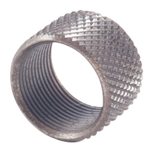 Chraňte svůj závitový hlaveň s THREAD PROTECTORS pro GLOCK® 21, vyrobenými z nerezové oceli 303, s knurlovaným povrchem a černým oxidem.