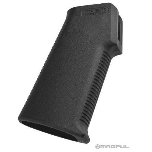 MOE-K Grip for AR15/M4 offers a compact design, steep grip angle for comfort, aggressive texture for control, and fits most AR-style rifles. Made in the USA.