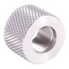 .920 BULL THREAD PROTECTOR 1/2-28 offers easy installation, a knurled grip for quick removal, and protects your rifle's muzzle threads from damage.