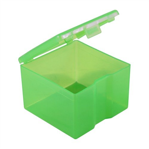 Uložte a oddělte své odlévané projektily s PISTOL CAST BULLET BOX, který pojme 160 .45 ACP nebo 200+ 9mm projektilů, vyrobený z průhledného polypropylenu.