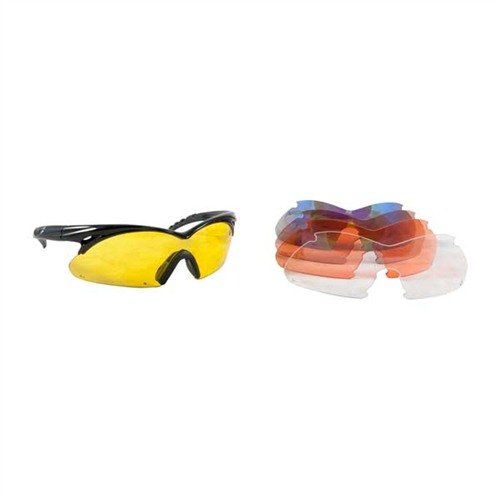 SHIFT™ glasses feature 5 interchangeable lenses for any lighting, a lightweight polymer frame, and 99.9% UV protection, ensuring comfort and clarity all day.