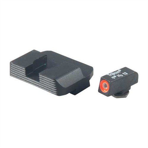 Ameriglo Hackathorn Sights feature a bright Tritium front with orange outline for quick targeting, and a durable black nitride finish for corrosion resistance.