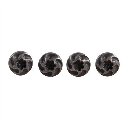 Upgrade your 1911 with VZ GRIPS Turbo Screws, featuring custom patterns, standard thickness, and easy installation with a T-15 torx driver, packaged in sets of four.