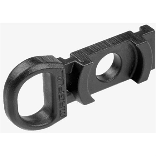 SGA Receiver Sling Mount offers solid steel construction, durable Melonite coating, and user-configurable attachment for clip-in slings on Mossberg SGA stocks.