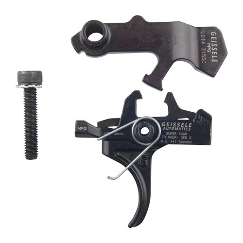 Geissele Super SCAR Trigger offers a smooth 2-stage pull with a total weight of 4.5lbs, perfect for CQB and mid-range shooting, fitting FN SCAR 16/17.