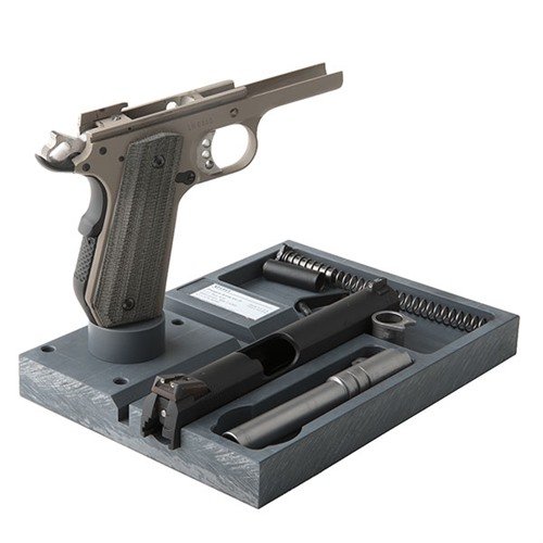 Securely holds your 1911 for disassembly, cleaning, and repair; includes MP-1A magazine post and swivel for efficient maintenance and operational readiness.