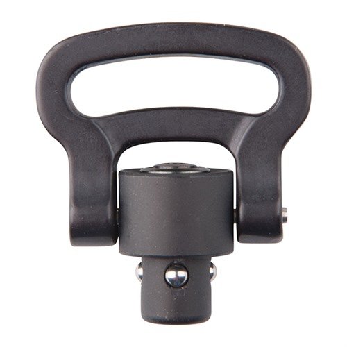 FORGED QD Sling Swivel: Lightweight yet strong 7075 T6 aluminum, smooth detent function, accepts slings up to 1", supports 750 lbs in steel socket.