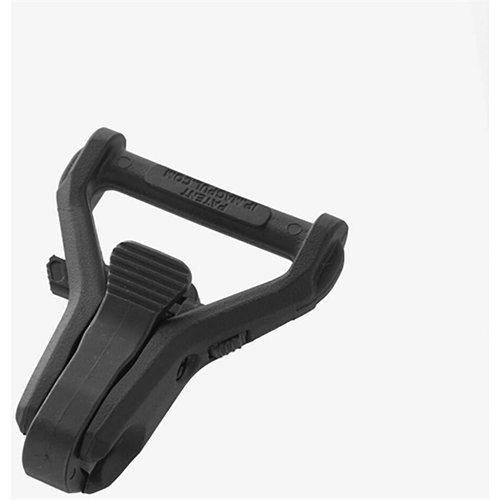 PARACLIP is a durable clip-style attachment for 1-1/4" webbing, compatible with various mounts, featuring a locking bar for added security.