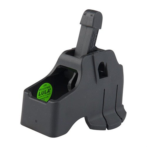 Tento lehký a odolný SR25/DPMS LULA loader/unloader šetří vaše prsty a čas, prodlužuje životnost zásobníků a usnadňuje nabíjení a vyjímání nábojů.
