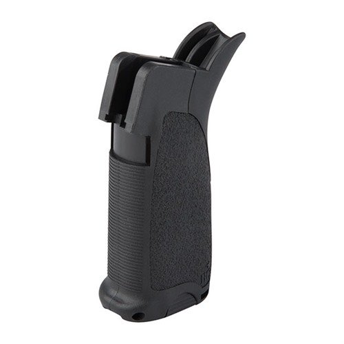 Ergonomically designed AR-15 MOD-2 GUNFIGHTER GRIP enhances control, features a storage compartment, customizable backstraps, and durable polymer construction.