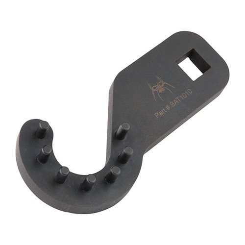Spike's Tactical USGI 7-PIN Barrel Nut Wrench for AR-15 offers robust construction, ½" drive compatibility, and a perfect fit for standard AR-15 barrel nuts.