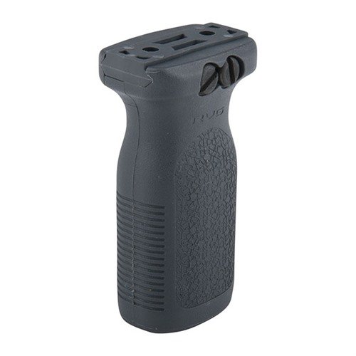 Lehký vertikální grip RVG z polymeru zajišťuje maximální kontrolu zbraně, ergonomický design a bezpečný úchop za každého počasí na Picatinny liště.