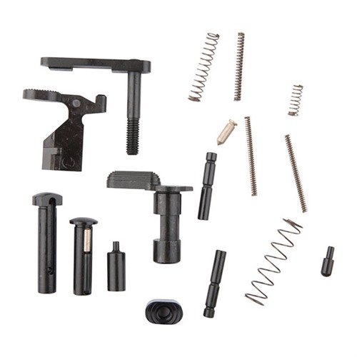CMMG's AR-15 Lower Gunbuilder's Parts Kit provides essential components to complete your AR-15 lower receiver, excluding trigger, grip, and guard.