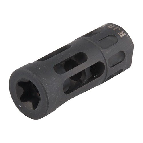 Gunfighter Comp Mod 1 reduces muzzle rise and flash, features a baffling system for limited side blast, made of stainless steel with a black oxide finish.