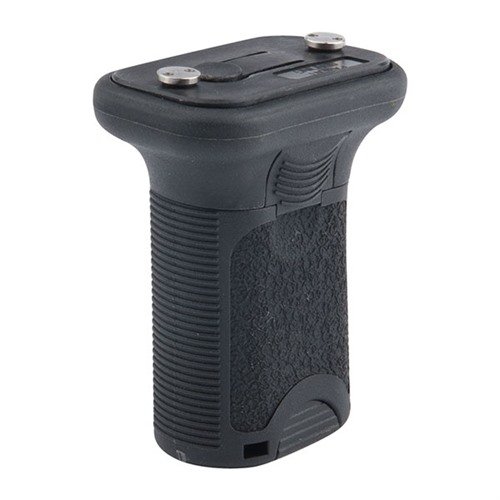 KEYMOD BCMGUNFIGHTER Short Vertical Grip offers tool-less installation, low-profile design for mobility, and enhanced control with aggressive texture and internal storage.