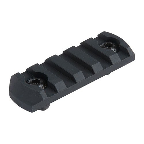 M-LOK compatible aluminum Picatinny rail sections allow easy attachment of accessories, featuring durable construction and beveled ends for safety and convenience.
