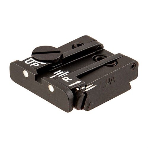 RUGER® Adjustable Rear Sight easily fits popular auto pistols, allowing windage and elevation adjustments without replacing the factory front sight.
