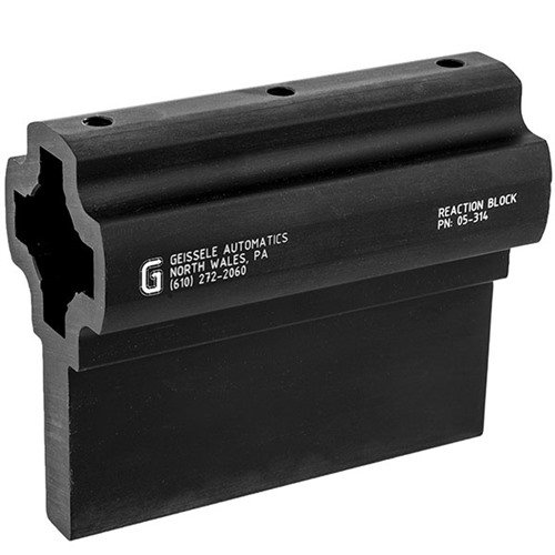 Geissele Reaction Block offers a stable platform for lower receiver assembly, enabling easy rotation and hands-free operation for efficient buffer tube installation.