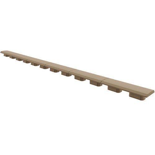 M-LOK Type 1 Rail Covers by MAGPUL are lightweight, heat-resistant, low-profile covers that enhance grip and fit six M-LOK slots, customizable for length.
