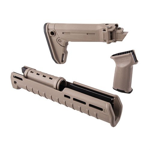 Upgrade your AK-47 with the Magpul Zhukov-S Stock and Hand Guard for enhanced ergonomics, folding capability, and M-LOK accessory attachment.