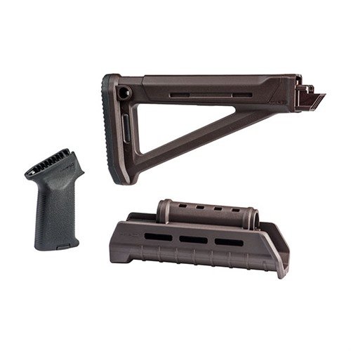 Upgrade your AK-47/74 with the Magpul MOE Stock Set featuring ergonomic design, internal storage, M-LOK handguard, and customizable grip for enhanced control.