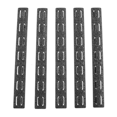 Enhance your KeyMod setup with these ultra-slim, non-slip rubber rail panels, featuring a ventilated design and customizable length for optimal comfort and control.