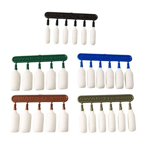 Swab-its® Bore-tips® Multi-Pack offers 28 precision cleaning swabs for .22, .30, 9mm, .40, and .45cal, ensuring fast, patchless, and reusable cleaning.