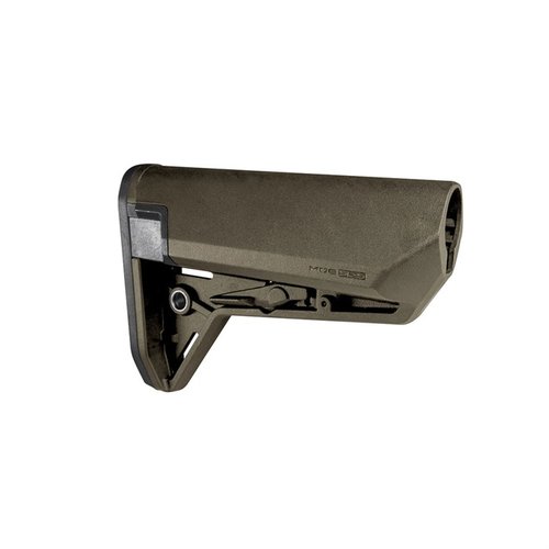 Magpul MOE SL-S Stock offers a slim profile, waterproof battery storage, enhanced cheek weld, and ambidextrous QD sling socket for optimal performance.