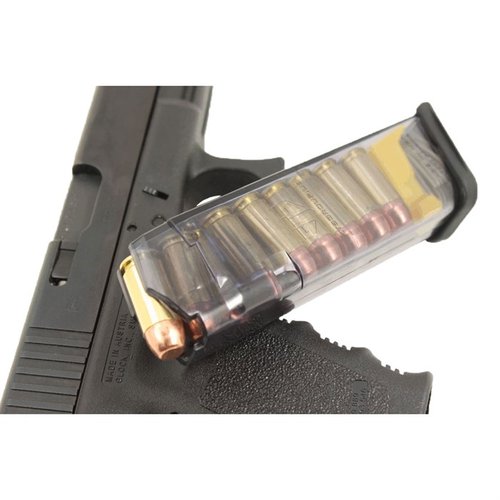 TRANSLUCENT MAGAZINE FOR GLOCK® 22 offers visibility for round count, rigorous testing for reliability, and advanced polymer for durability and chemical resistance.