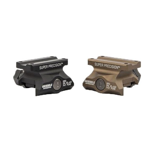 Geissele's Super Precision MRO Mount offers unmatched strength with 1,400 lbs clamping force, precision machined from 7075-T6 aluminum for maximum rigidity.