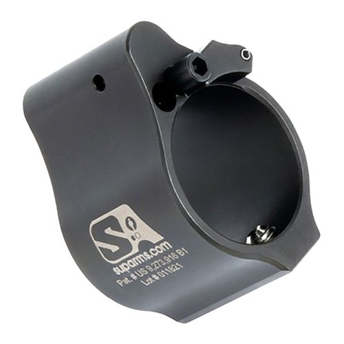 Superlative Arms AR-15 Solid Adjustable Gas Block offers cleaner operation, reduced recoil, and easy gas flow adjustment without contamination or erosion.