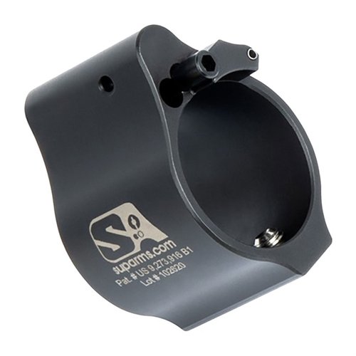 Superlative Arms AR-15 Solid Adjustable Gas Block offers cleaner operation, reduced recoil, and patented bleed-off design for optimal performance with SBRs and suppressors.