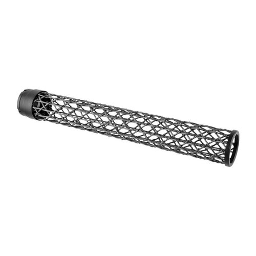 Lehký EDGE HANDGUARD z tkaného uhlíkového vlákna v délkách 7, 9, 12.375 a 15 palců, snadná instalace a možnost přidání příslušenství s bezpečným upevněním.