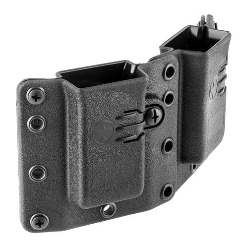 Copia Double Magazine Carrier offers ambidextrous use, body-hugging comfort, and compatibility with nearly 100 handgun models for daily concealed carry.