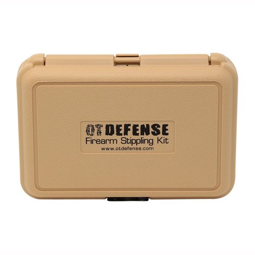 Enhance your firearm's grip with the Oregon Trail Defense Stippling Kit, featuring a precise 25-watt wood burner and six interchangeable tips for customized textures.