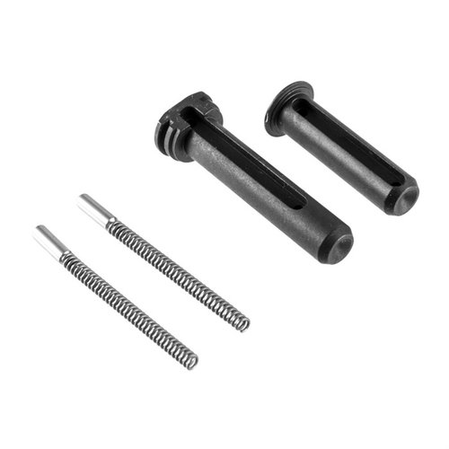 Upgrade your AR-15 with the Radian Weapons Takedown Pin Kit, featuring CNC-machined pins, easy removal grooves, and corrosion-resistant black nitride finish.